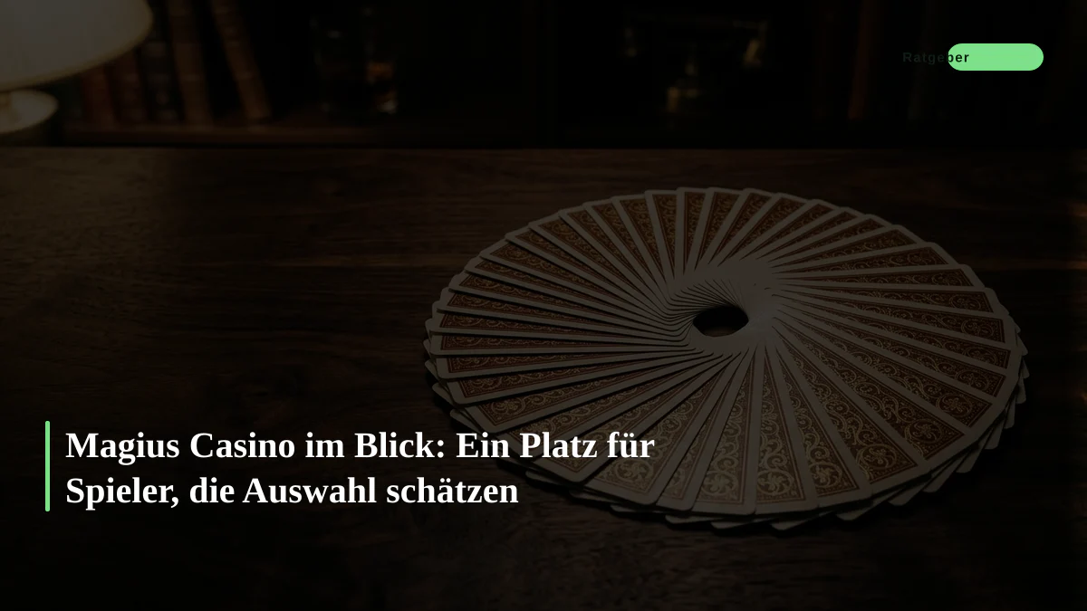 Magius Casino im Blick: Ein Platz für Spieler, die Auswahl schätzen