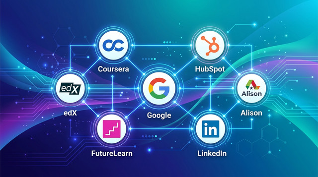 أفضل منصات الدورات الإلكترونية المجانية 2026 — Google وCoursera وedX وHubSpot وLinkedIn