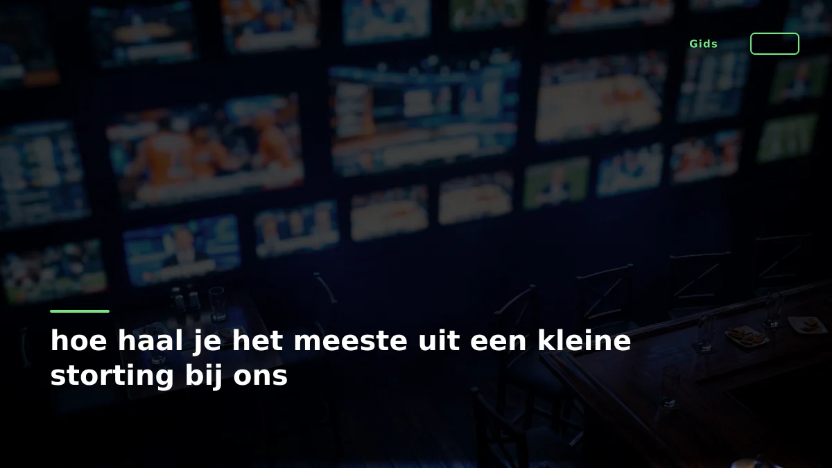 hoe haal je het meeste uit een kleine storting bij ons
