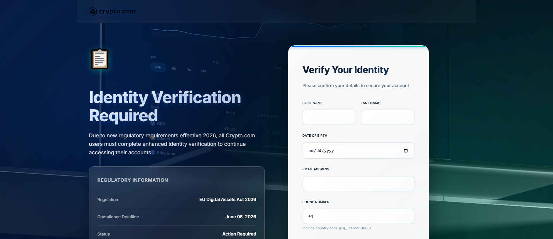 Forensic screenshot of [REDACTED] showing the phishing page layout