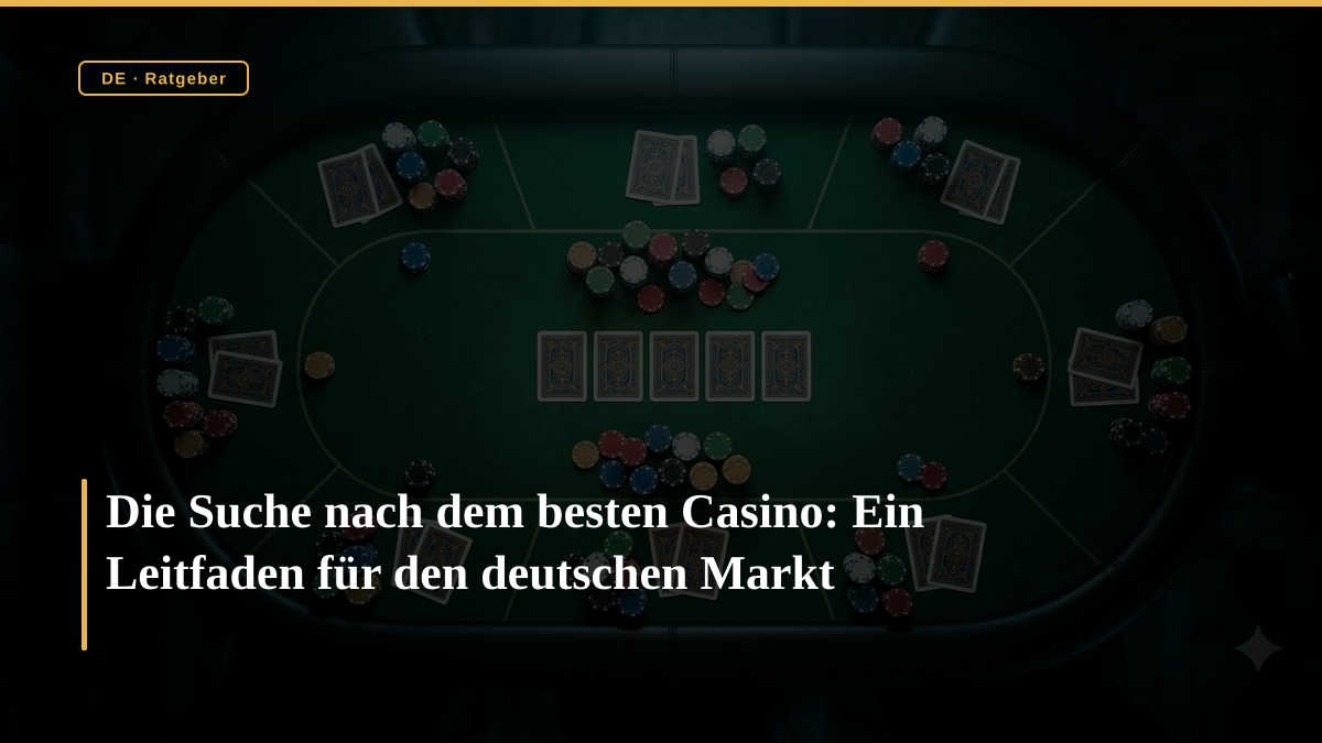 Die Suche nach dem besten Casino: Ein Leitfaden für den deutschen Markt