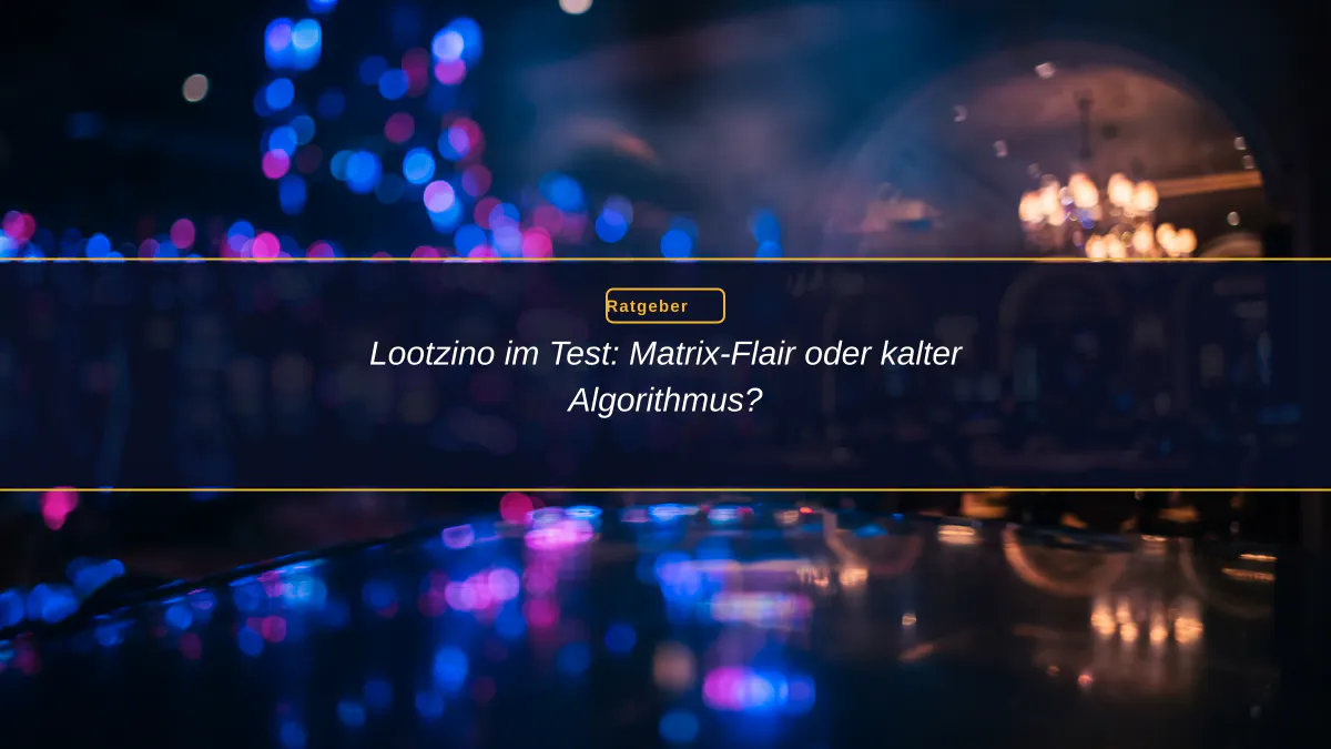 Lootzino im Test: Matrix-Flair oder kalter Algorithmus?
