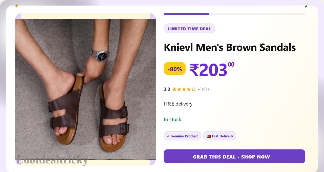   men S Brown – Just ₹203 | Lowest Price Deal