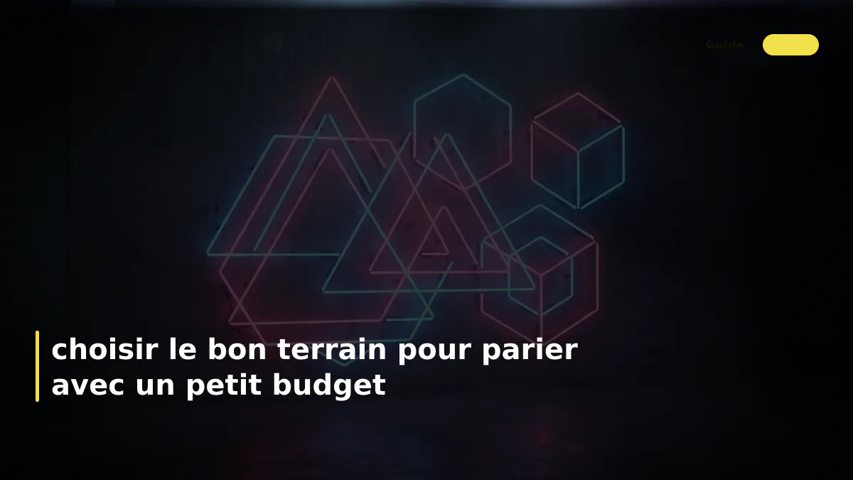 choisir le bon terrain pour parier avec un petit budget