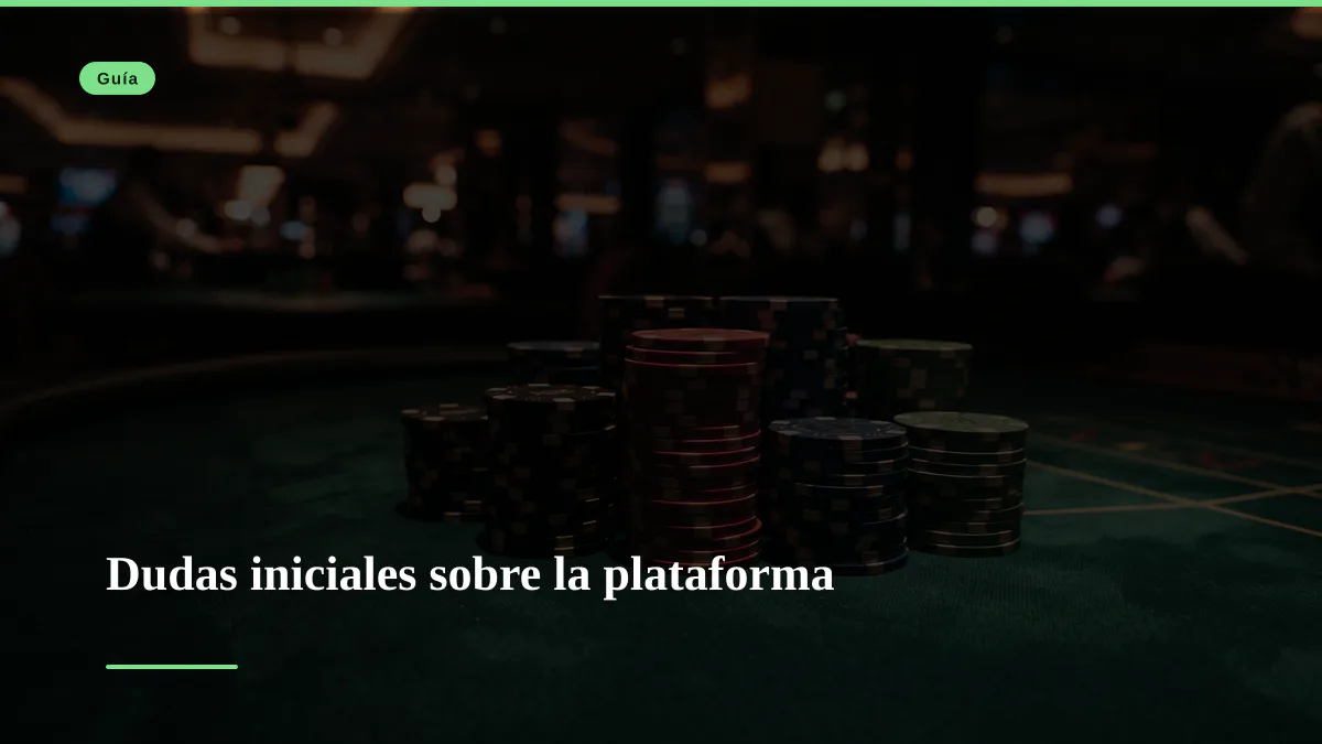 Dudas iniciales sobre la plataforma