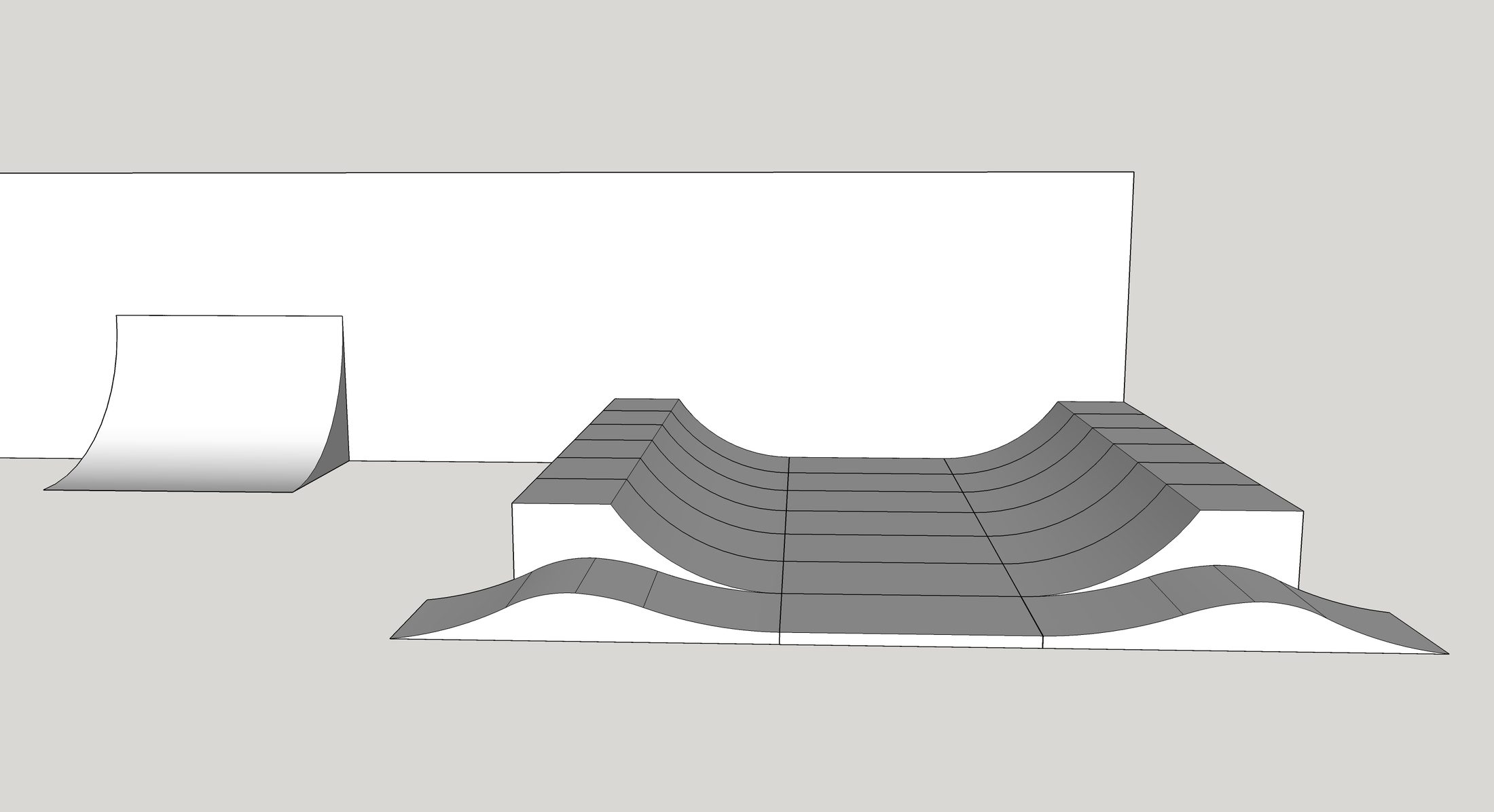 Miniramp photograph 11 — Downside Mini Ramp Illustration 3 ft space v1 03