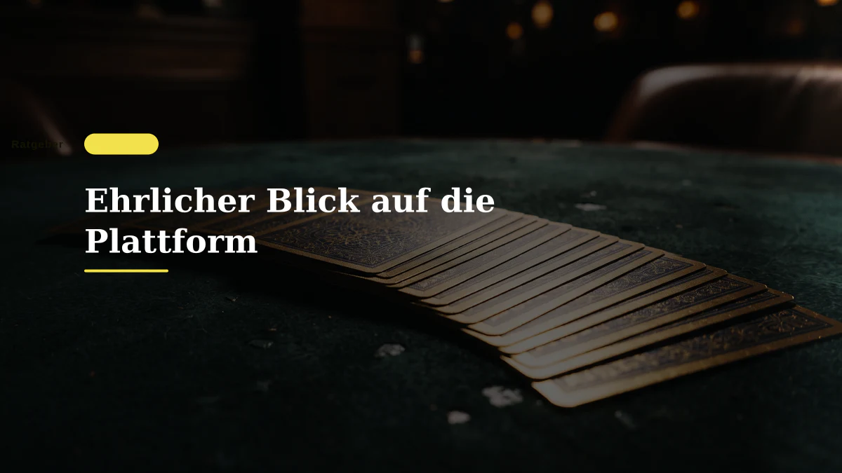 Ehrlicher Blick auf die Plattform
