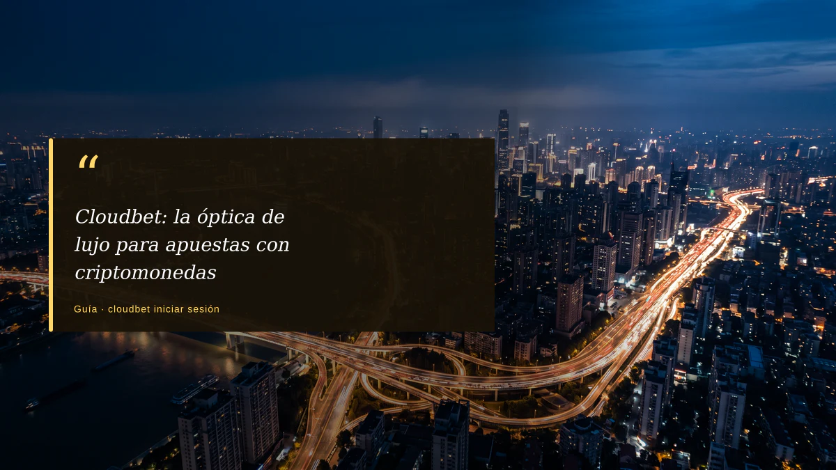 Cloudbet: la óptica de lujo para apuestas con criptomonedas