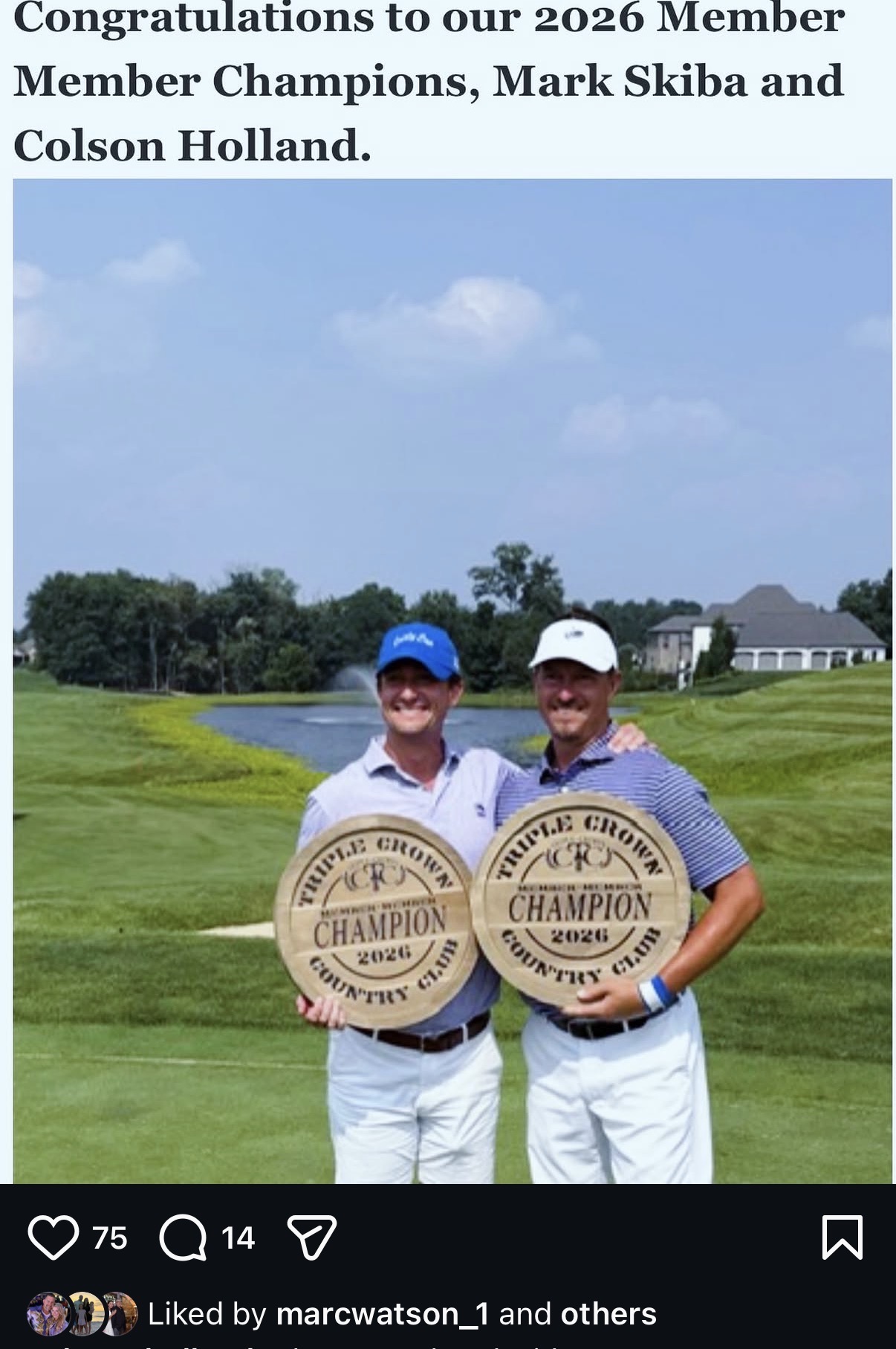 Mark Skiba and Colson Holland, 2026 Triple Crown Member-Member Champions