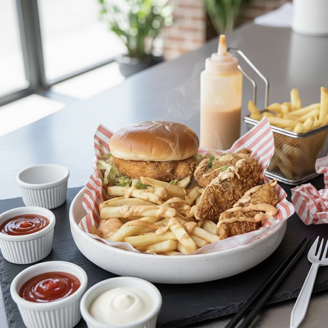 Vibrant, high-contrast food image after studio production.