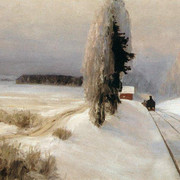 Железная дорога близ станции Тарусская 1903