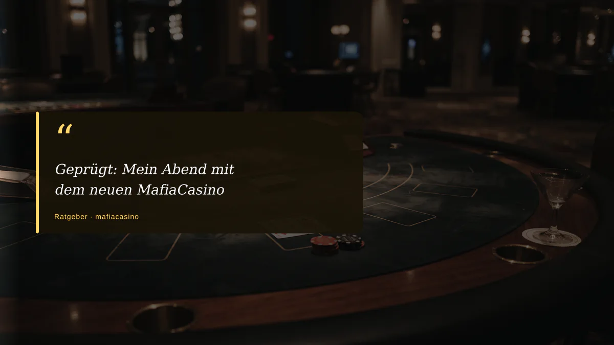 Geprügt: Mein Abend mit dem neuen MafiaCasino