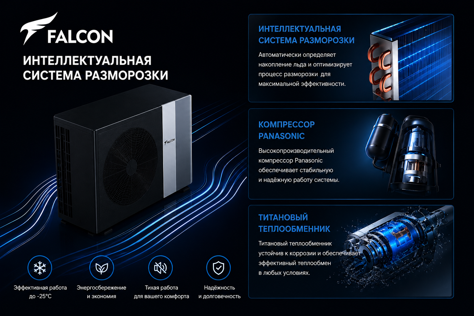 Компоненты теплового насоса Falcon Ultra Компоненты теплового насоса Falcon Ultra