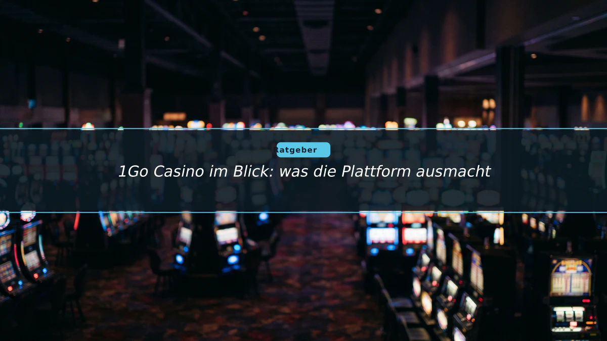 1Go Casino im Blick: was die Plattform ausmacht