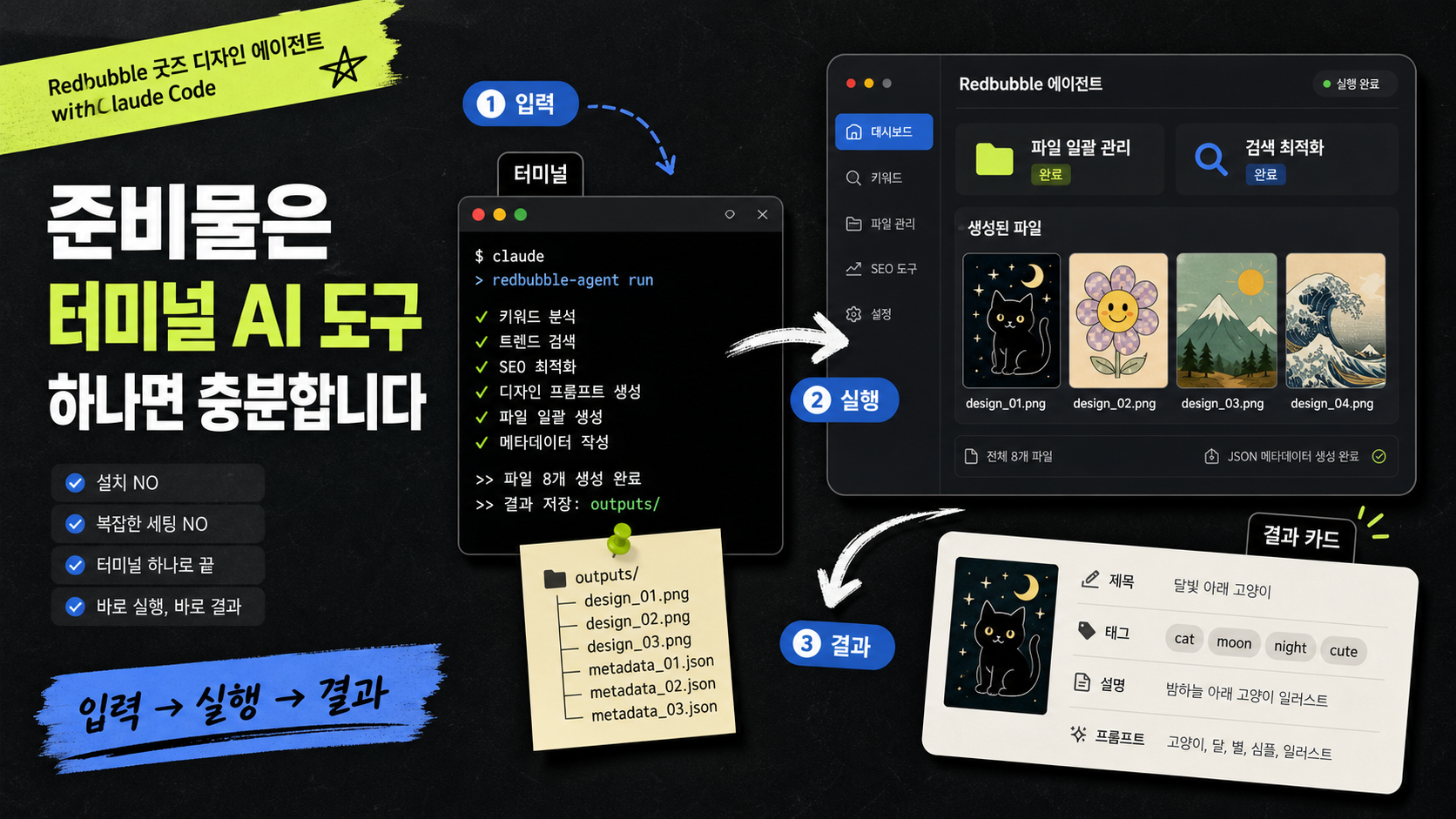 준비물은 터미널 AI 도구 하나면 충분합니다