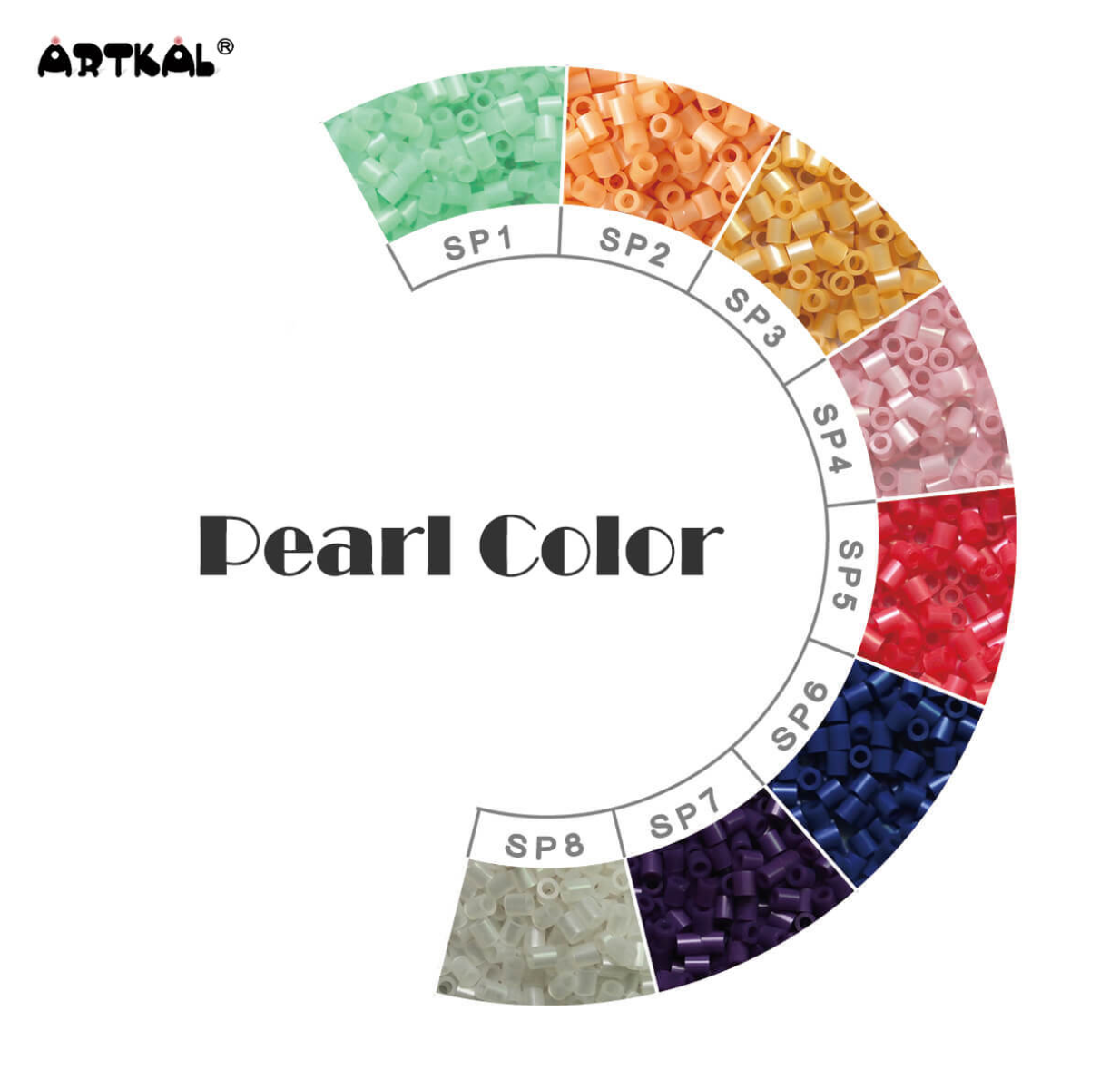 Different colors of Perler beads