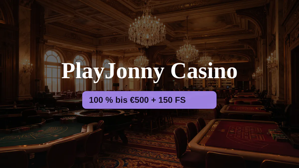 PlayJonny Casino — Willkommensbonus 100 % bis €500 + 150 FS, Zahlungen: Visa, Mastercard, Skrill, Neteller, Paysafecard