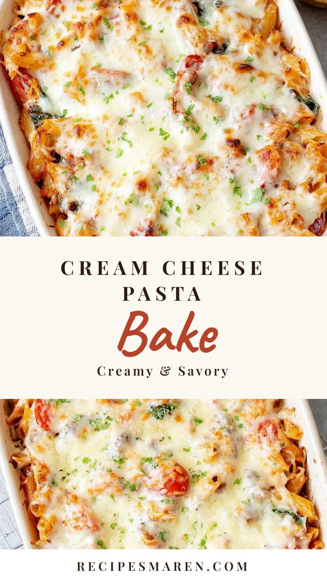This creamy cheesy pasta bake is the ultimate comfort food, perfect for family dinner or gatherings. With its rich cream cheese sauce and a blend of cheeses, this dish is easy to whip up and sure to please even the pickiest eaters. It's a fantastic way to enjoy a hearty meal with minimal effort. Ideal for busy weeknights, this recipe comes together quickly for a filling and satisfying dish. Click to discover the full recipe.