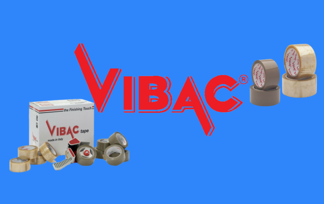 Close-up of Vibac packaging tape
