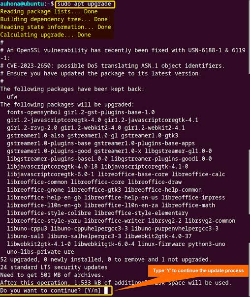 Update the Package List