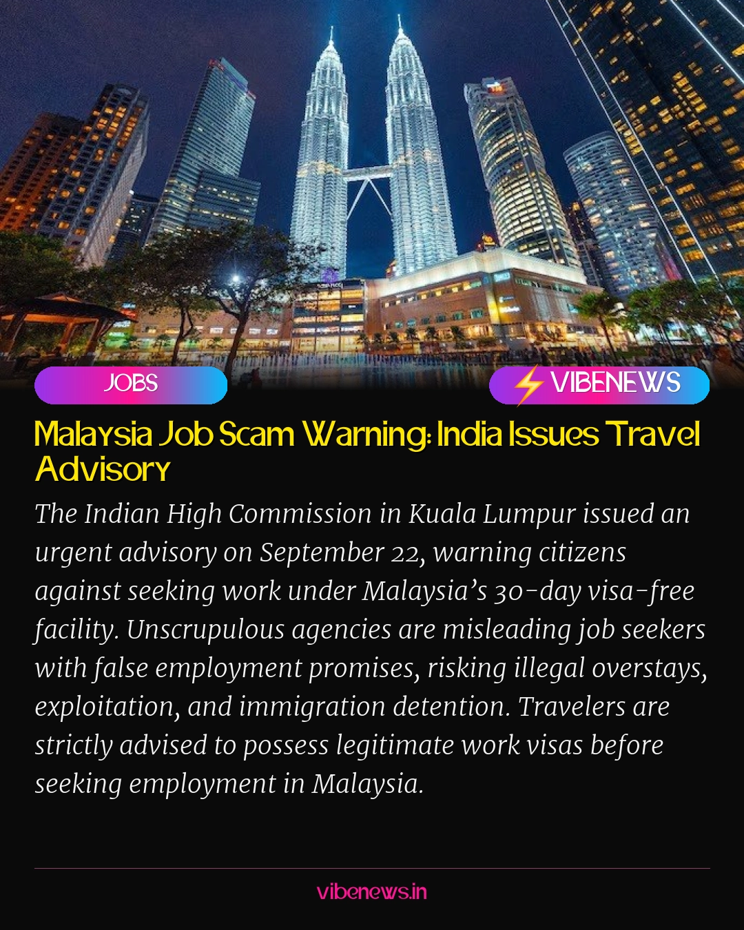 Malaysia Job Scam Warning: India Issues Travel Advisory
