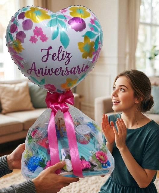 Arreglo de Aniversario Premium Personalizado – Cuidado Personal, Plata y Snacks Honduras