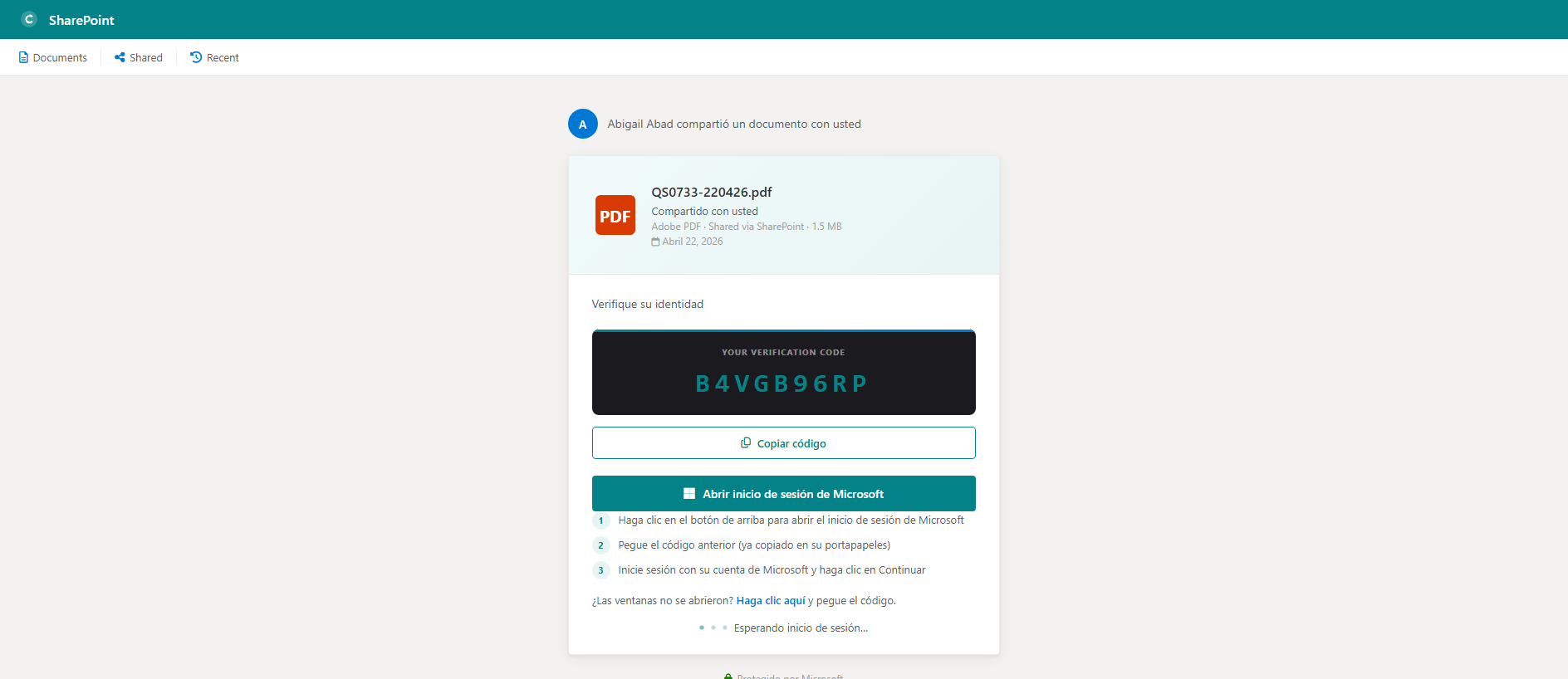 Forensic screenshot of firmar-doc.github.io showing the phishing page layout