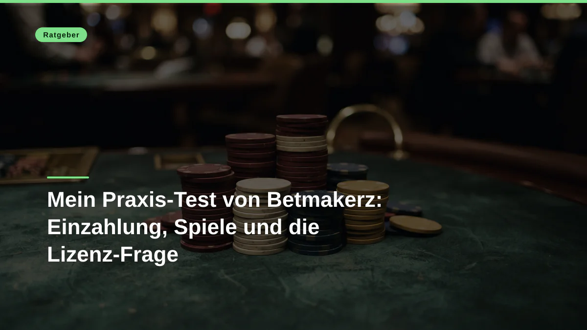 Mein Praxis-Test von Betmakerz: Einzahlung, Spiele und die Lizenz-Frage