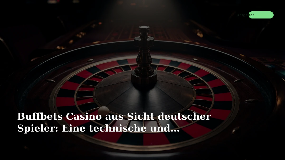 Buffbets Casino aus Sicht deutscher Spieler: Eine technische und rechtliche Einschätzung