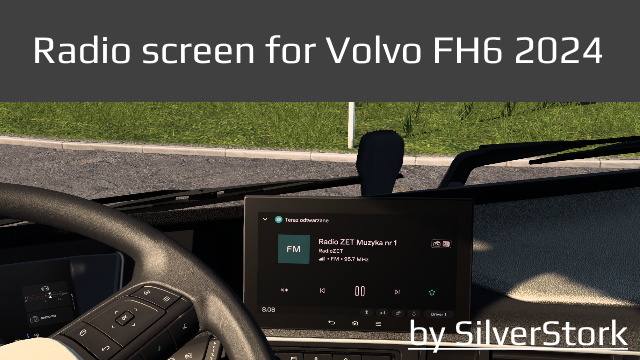 Radio screen for Volvo FH6 (SCS model)