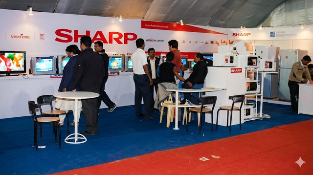 SHARP pavilion at ICE Mega Expo