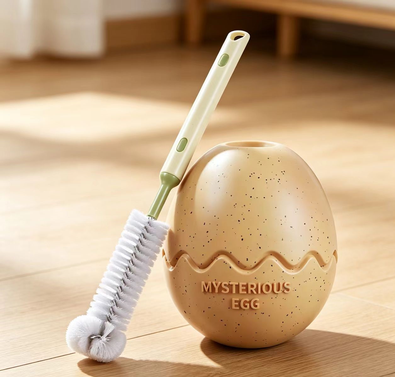 2-piece Brown Dinosaur Egg Dog Slow Feeder Toy Set with Cleaning Brush - TPR Interactive Treat Dispenser for Mental Stimulation, Anxiety Relief and Healthy Digestion - Includes Extendable Brush for Easy Cleaning