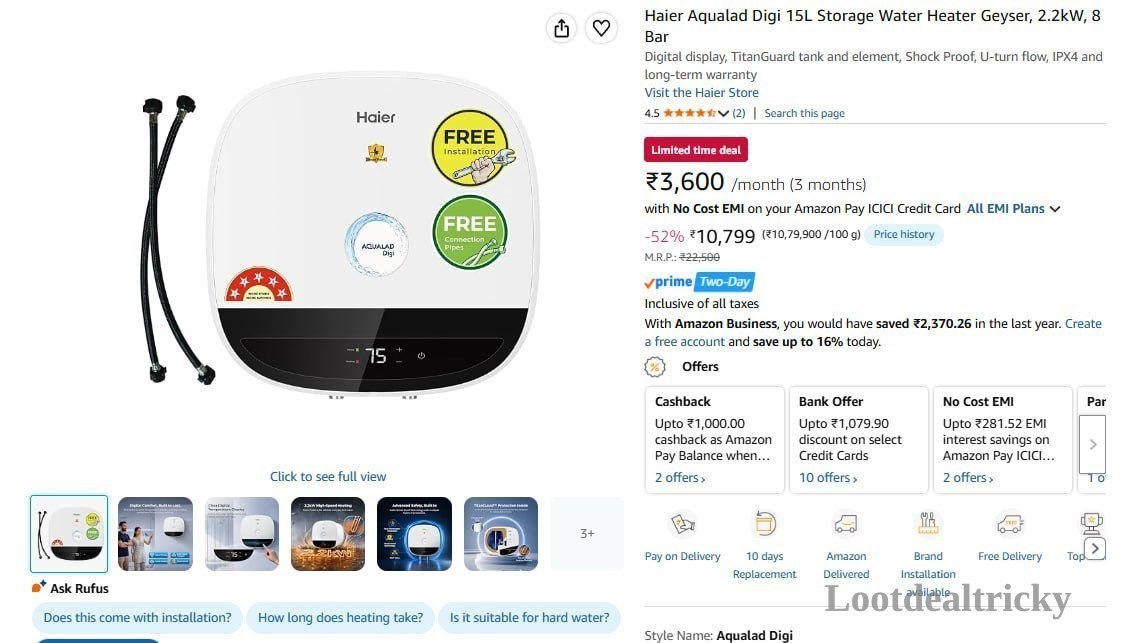 Haier Aqualad Digi | Loot Ka Maal
