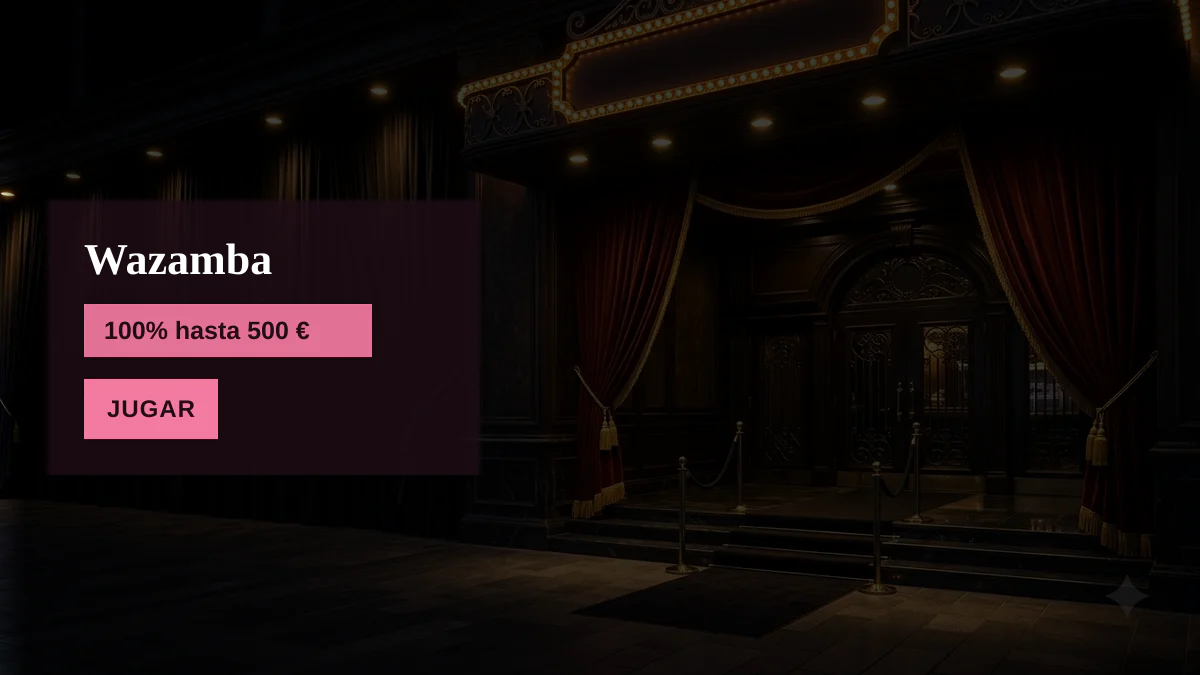 Wazamba casino — bono de bienvenida 100% hasta 500 € + 50 FS, pagos: Visa, Mastercard, Skrill, Neteller, Paysafecard