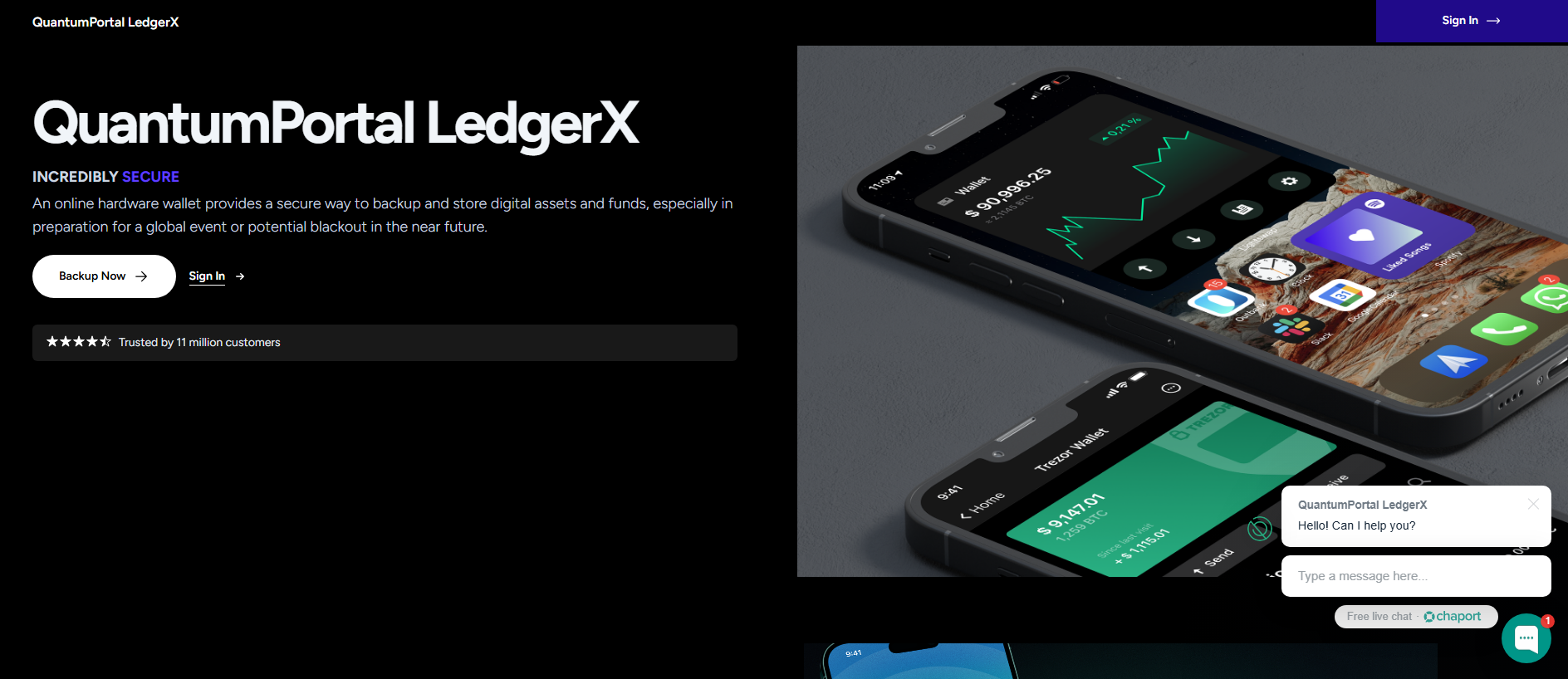 Screenshot of quantumportalledgerx.com
