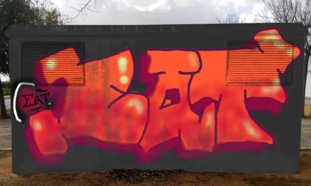 Graffiti artwork by EAT