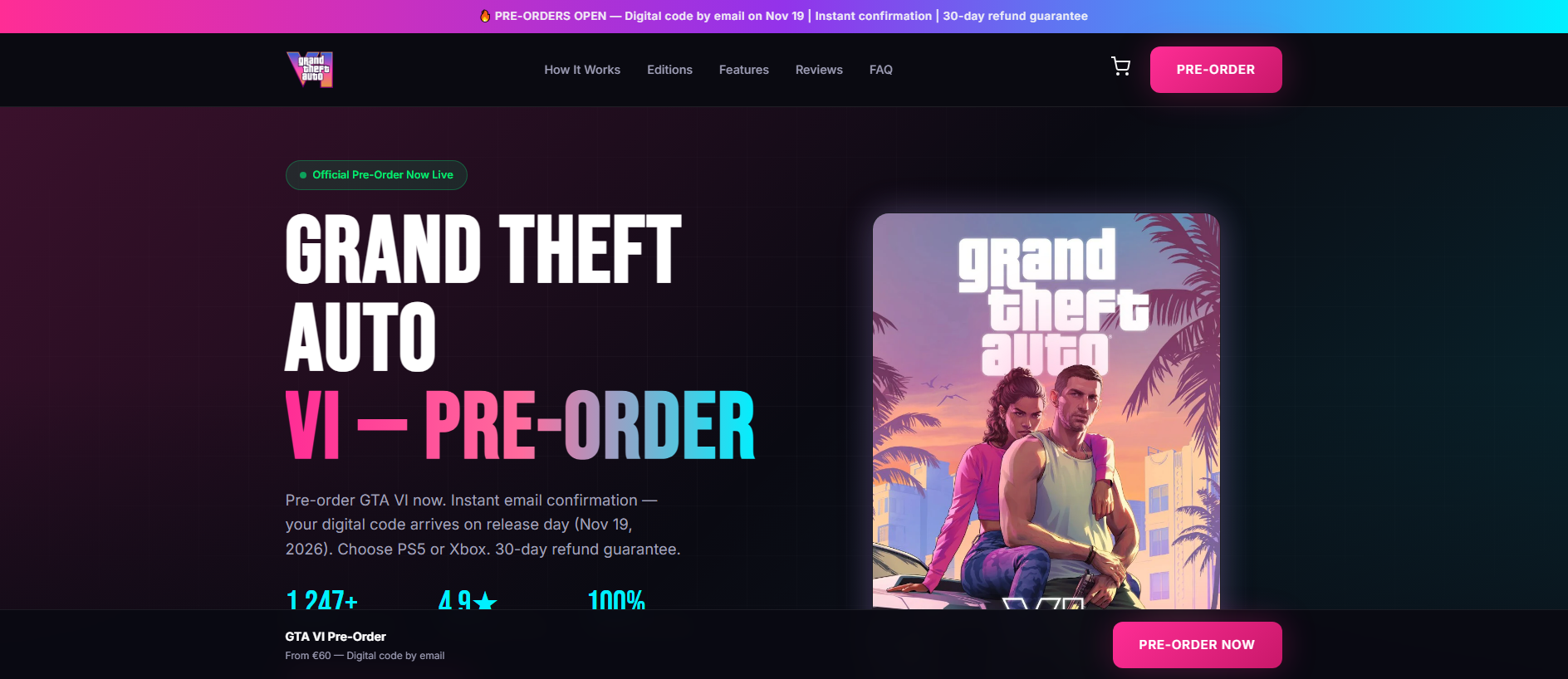 Screenshot of gtaviorders.com