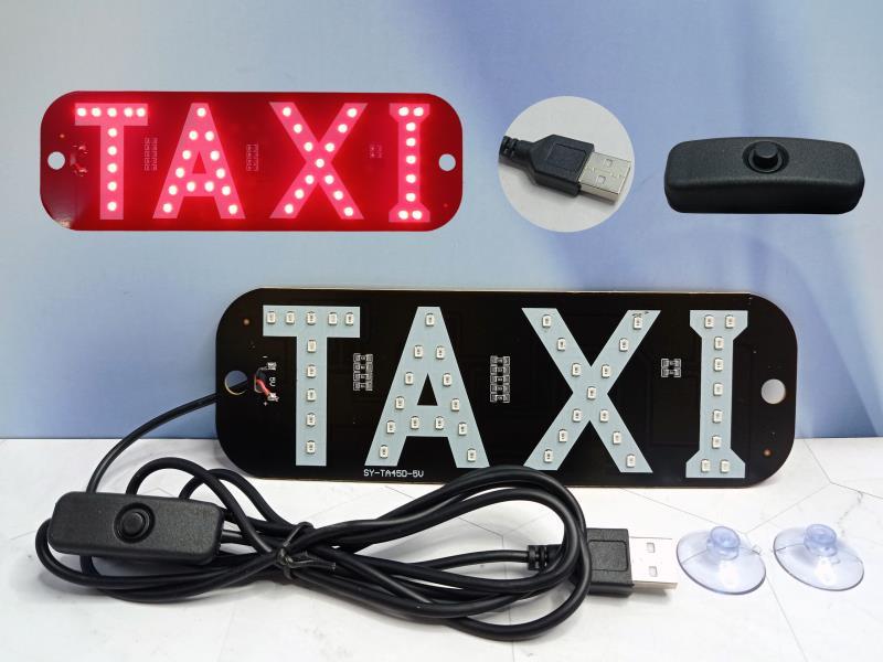 AVISO LED 5V USB ROJO TAXI 10606R