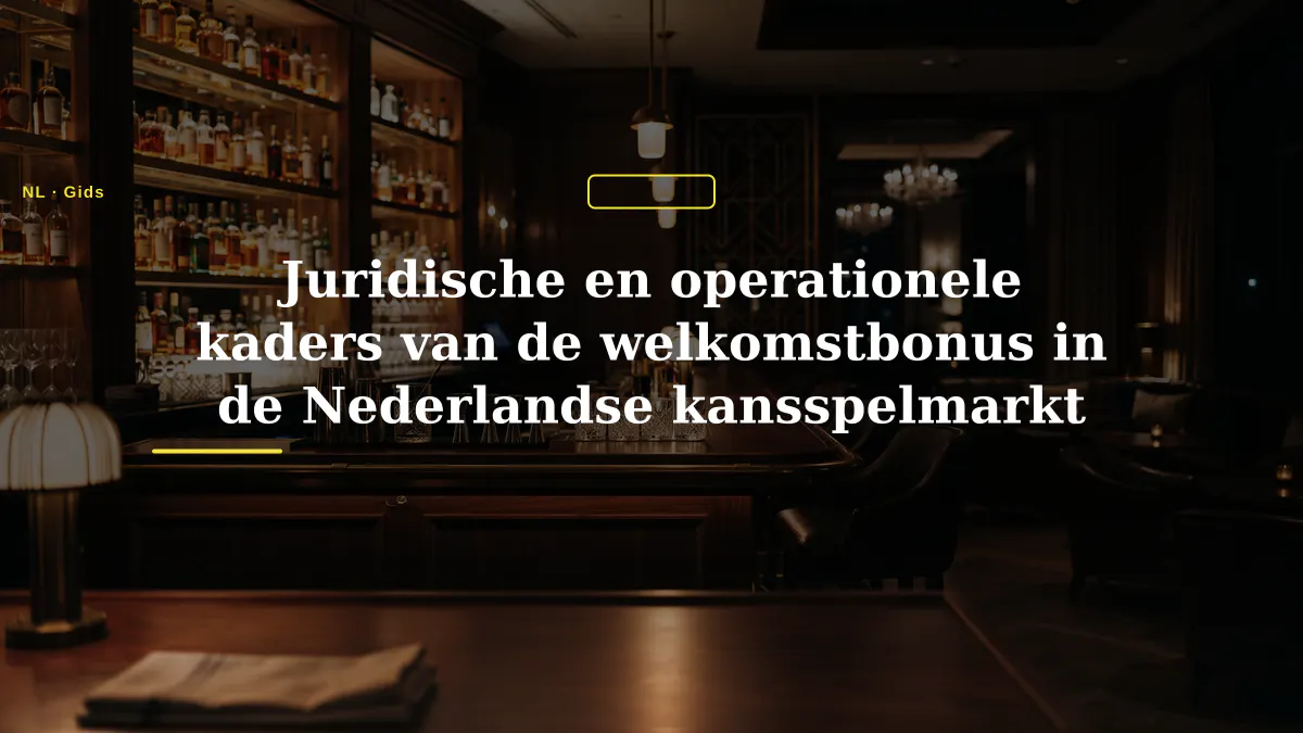 Juridische en operationele kaders van de welkomstbonus in de Nederlandse kansspelmarkt