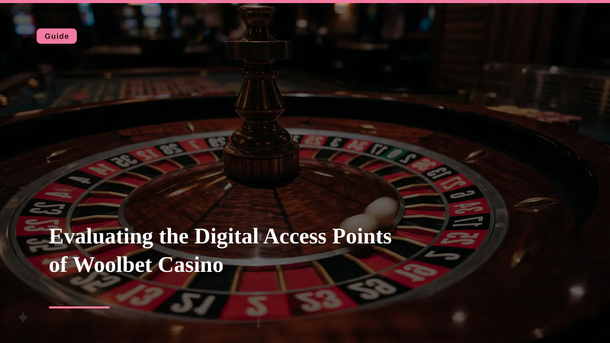 Evaluating the Digital Access Points of Woolbet Casino
