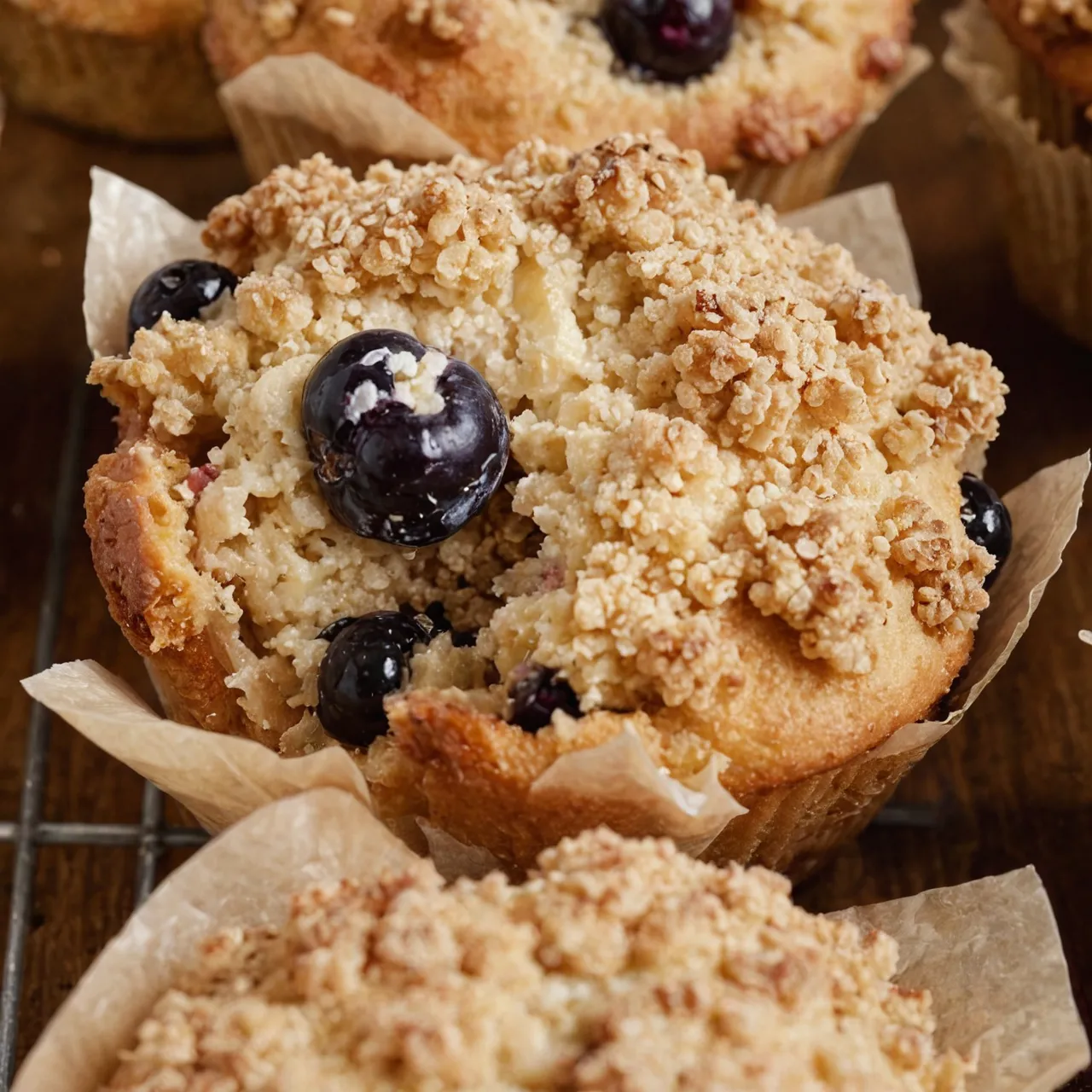 Easy Blueberry Crumble Muffins Recipe