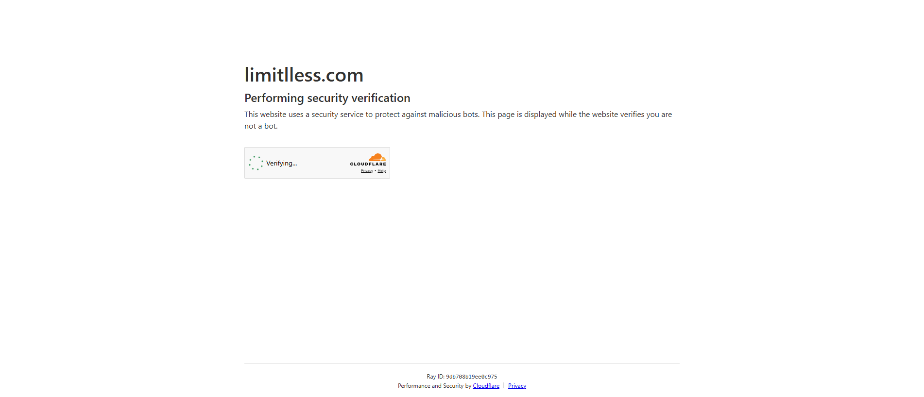 Stored screenshot of limitlless.com