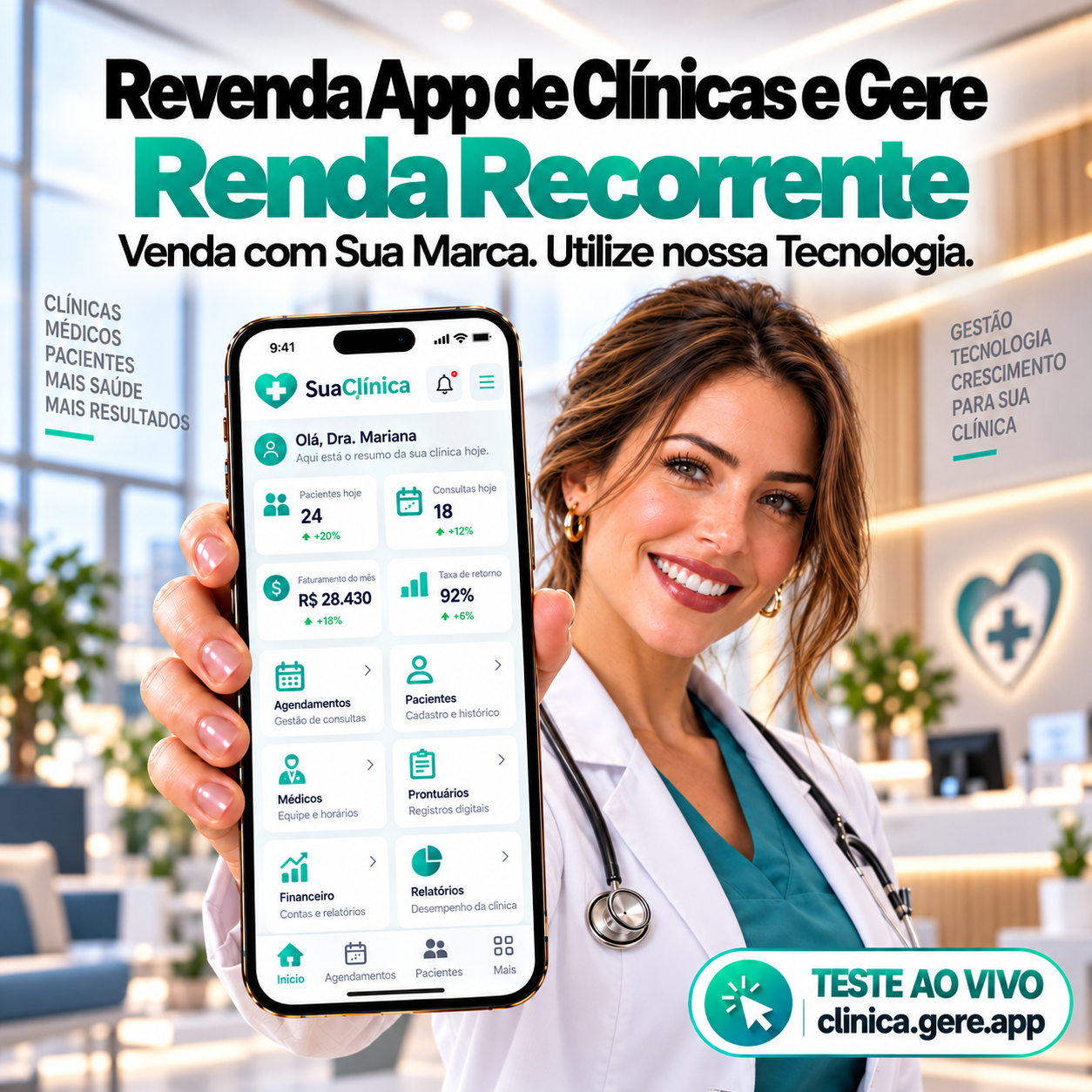 App Clínica e Agendamentos