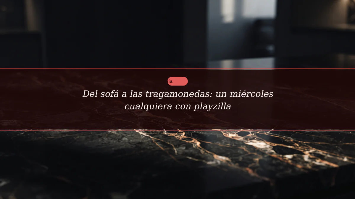 Del sofá a las tragamonedas: un miércoles cualquiera con playzilla