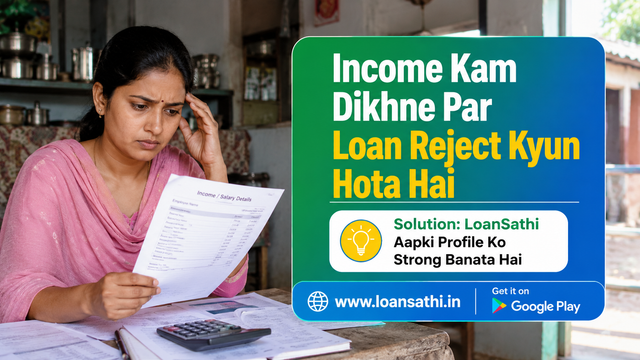 Paper Par Income Kam Dikhne Se Bank Loan Kyun Reject Karte Hain? Low Salary Approval Guide | Loansathi.in