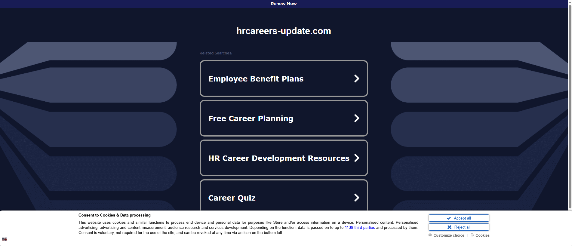Stored capture of hrcareers-update.com