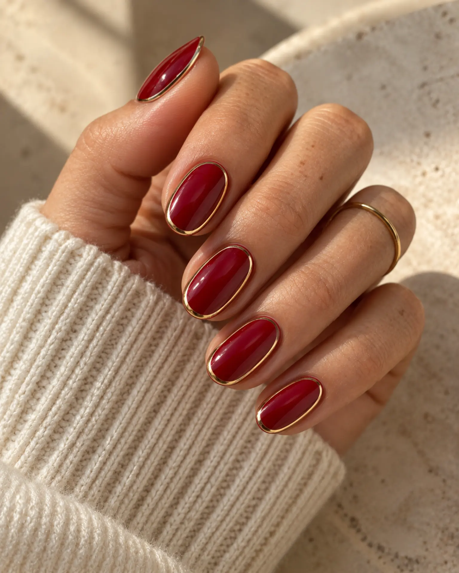 Date Night Chrome Outline manicure inspiration for date night nail ideas
