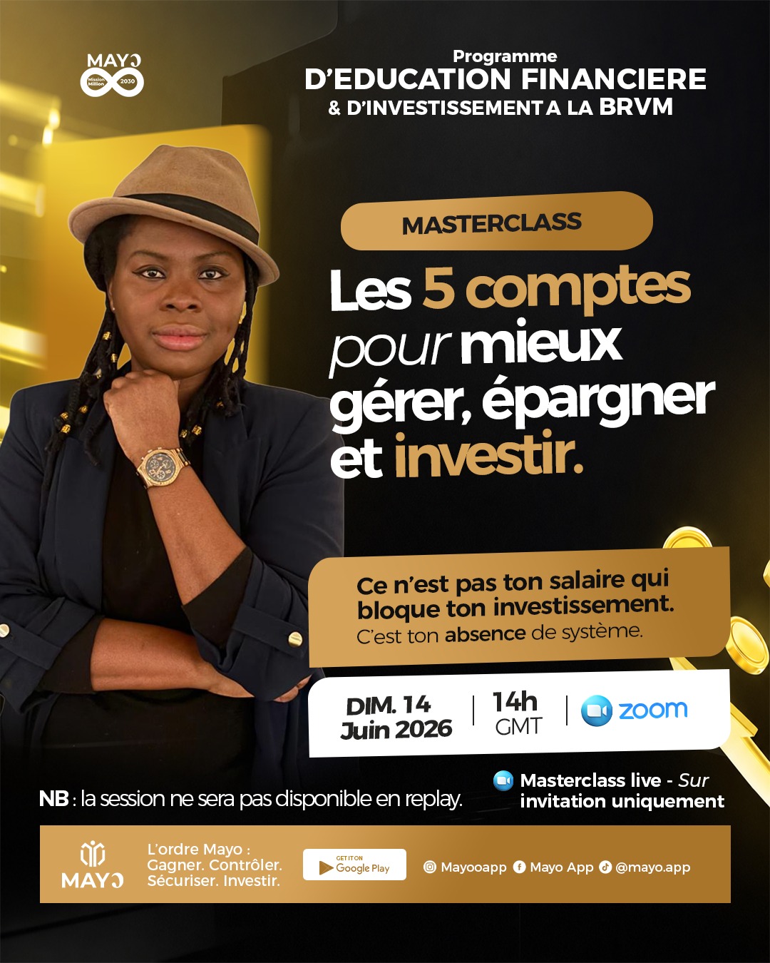 Masterclass · Les 5 comptes · 14 juin 2026