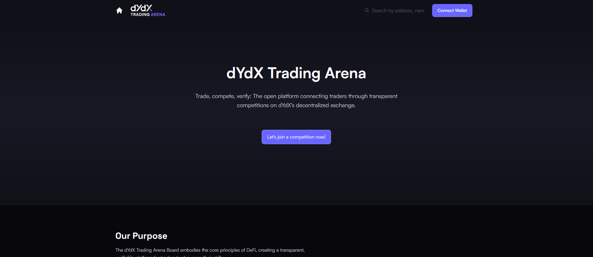 Stored capture of dydx-trading-competition-frontend.pages.dev