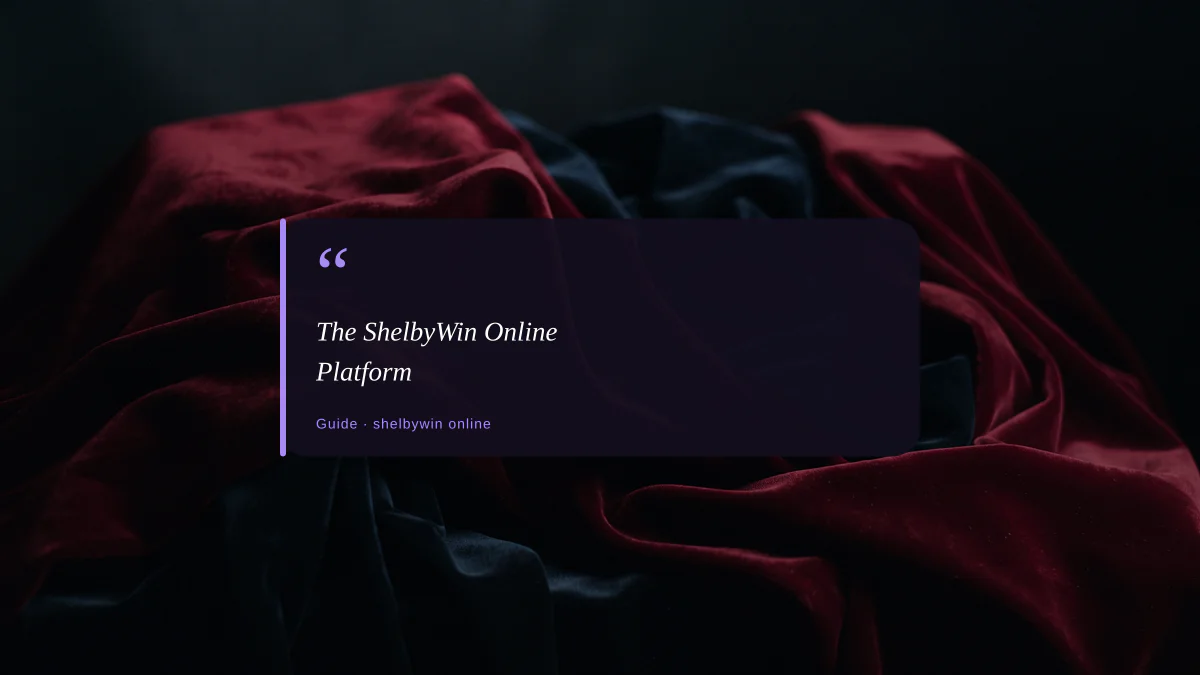 The ShelbyWin Online Platform